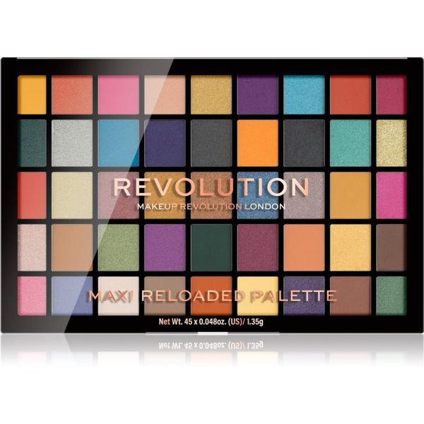 Makeup Revolution Makeup Revolution Maxi Reloaded Palette paleta pudrastih senčil za oči odtenek Dream Big 45x1.35 g