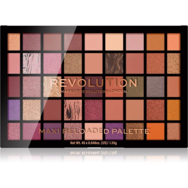 Makeup Revolution Makeup Revolution Maxi Reloaded Palette paleta pudrastih senčil za oči odtenek Infinite Bronze 45x1.35 g