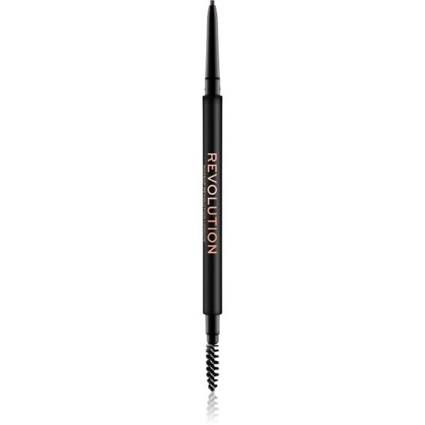 Makeup Revolution Makeup Revolution Precise Brow Pencil natančni svinčnik za obrvi s krtačko odtenek Dark Brown 0.05 g