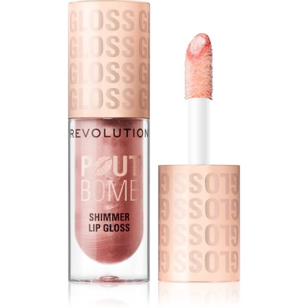 Makeup Revolution Makeup Revolution Shimmer Gloss bleščeči sijaj za ustnice odtenek Shine Pink 4.5 ml