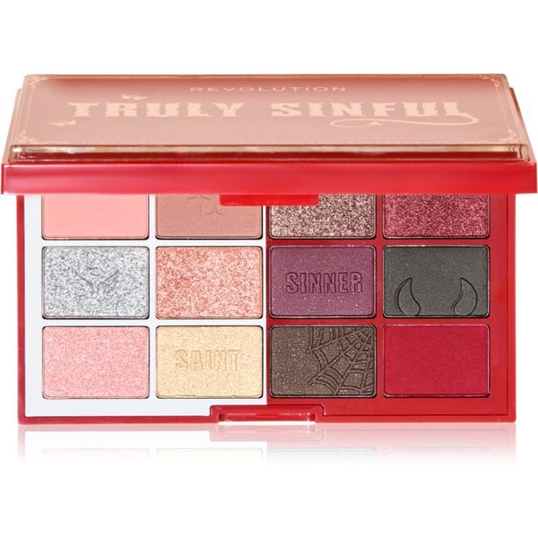 Makeup Revolution Makeup Revolution Truly Sinful Blood Palette paleta senčil za oči 12 g