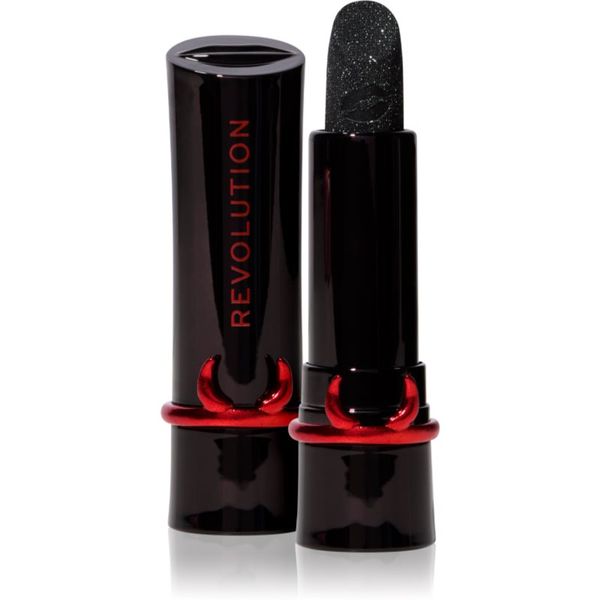 Makeup Revolution Makeup Revolution Truly Sinful Shimmer Lipstick bleščeča šminka odtenek Sinful Black 3,5 g