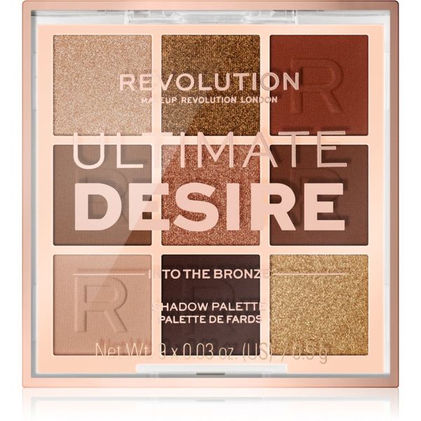 Makeup Revolution Makeup Revolution Ultimate Desire paleta senčil za oči odtenek Into The Bronze 8,1 g