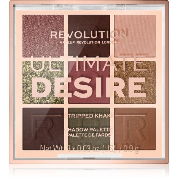 Makeup Revolution Makeup Revolution Ultimate Desire paleta senčil za oči odtenek Stripped Khaki 8,1 g