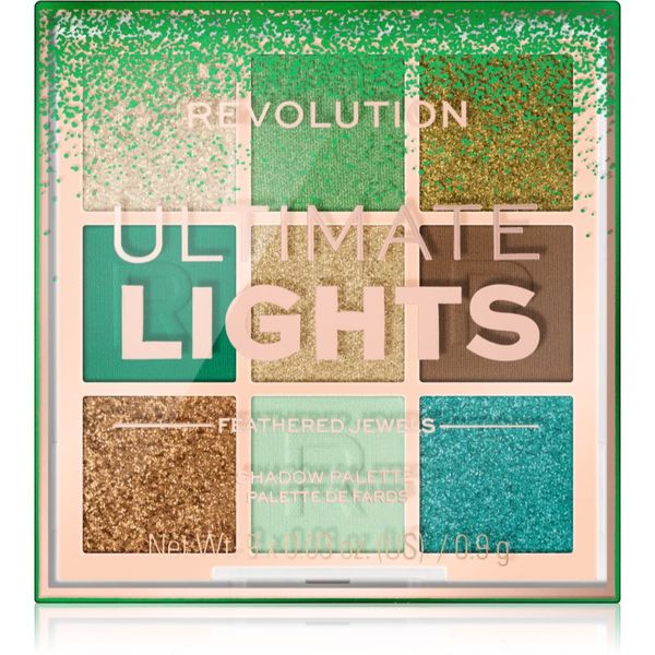 Makeup Revolution Makeup Revolution Ultimate Lights paleta senčil za oči odtenek Jewels 8,1 g