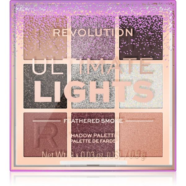 Makeup Revolution Makeup Revolution Ultimate Lights paleta senčil za oči odtenek Smoke 8,1 g