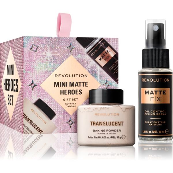 Makeup Revolution Makeup Revolution Xmass 2024 Mini Matte Heroes darilni set (za obraz)