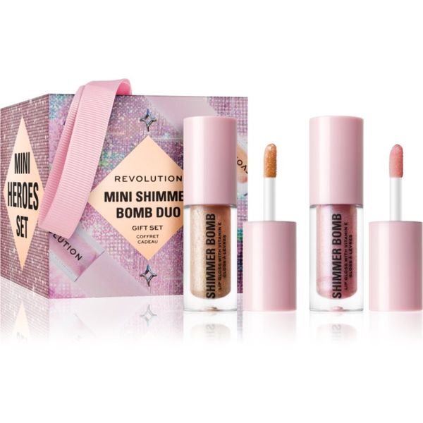 Makeup Revolution Makeup Revolution Xmass 2024 Mini Shimmer Bomb Duo darilni set (za ustnice)