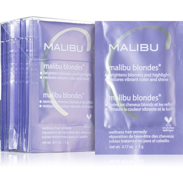 Malibu C Malibu C Wellness Hair Remedy Malibu Blondes intenzivni tretma za blond lase in lase s prameni 12x5 g