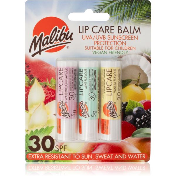 Malibu Malibu Lip Care Balm balzam za ustnice SPF 30 3x5 g