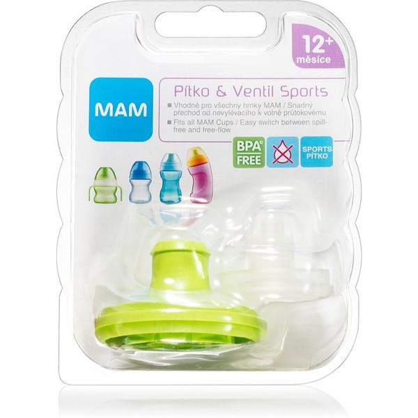 MAM MAM Baby Bottles Spout & Valve Sports set za otroke 12m+ 1 kos