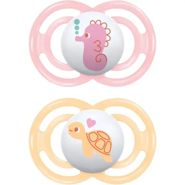 MAM MAM Perfect 6m+ duda Pink/ Orange 2 kos