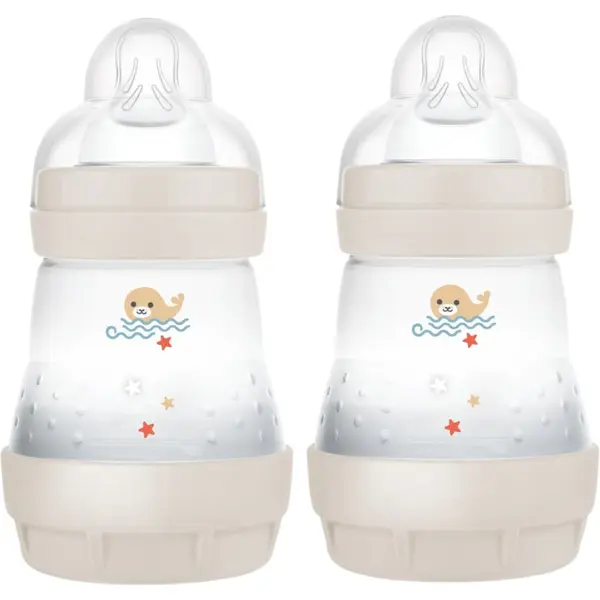 MAM MAM Perfect Star Anti-colic Bottle antikolična steklenička 0m+ Beige 2x160 ml