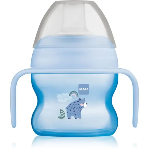 MAM MAM Starter Cup otroški lonček z ročaji Blue 150 ml