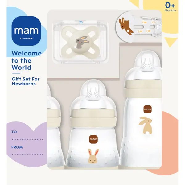 MAM MAM Welcome to the World 0m+ darilni set za dojenčke Beige 1 kos