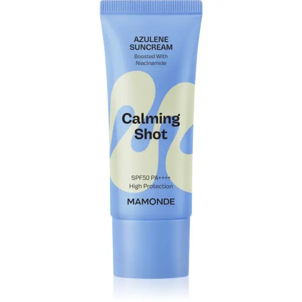 MAMONDE MAMONDE Calming Shot Azulene Suncream zaščitna krema za obraz s pomirjajočim učinkom SPF 50+ 35 ml