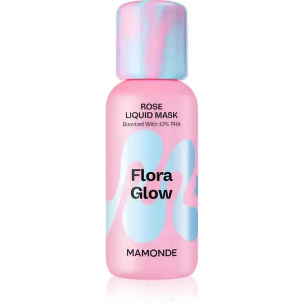 MAMONDE MAMONDE Flora Glow Rose Liquid Mask vlažilna maska za obraz z učinkom eksfoliacije 80 ml