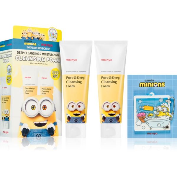 ma:nyo ma:nyo Minions Pure & Deep Cleansing Foam Duo Set darilni set(za popolno čiščenje obraza)