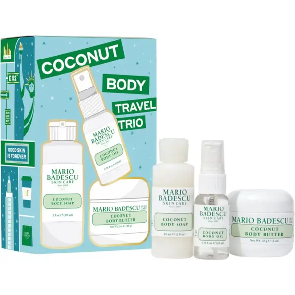 Mario Badescu Mario Badescu Coconut Body Travel Trio darilni set za nežno in gladko kožo