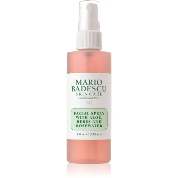 Mario Badescu Mario Badescu Facial Spray with Aloe, Herbs and Rosewater meglica za tonizacijo obraza za osvetljevanje kože in hidratacijo 118 ml