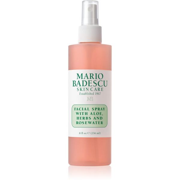 Mario Badescu Mario Badescu Facial Spray with Aloe, Herbs and Rosewater meglica za tonizacijo obraza za osvetljevanje kože in hidratacijo 236 ml