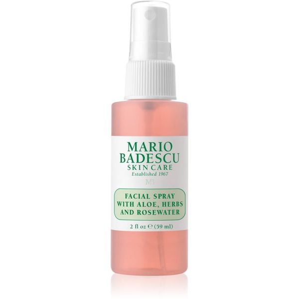 Mario Badescu Mario Badescu Facial Spray with Aloe, Herbs and Rosewater meglica za tonizacijo obraza za osvetljevanje kože in hidratacijo 59 ml