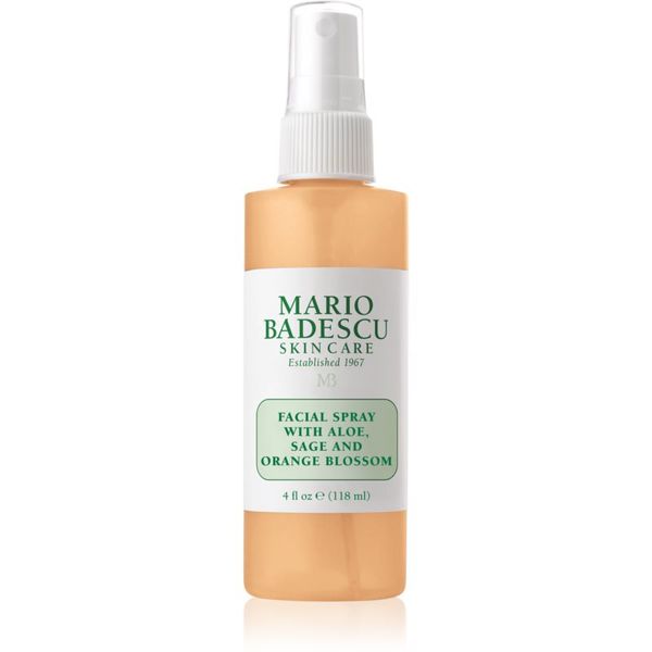 Mario Badescu Mario Badescu Facial Spray with Aloe, Sage and Orange Blossom energijska vlažilna meglica za obraz 118 ml