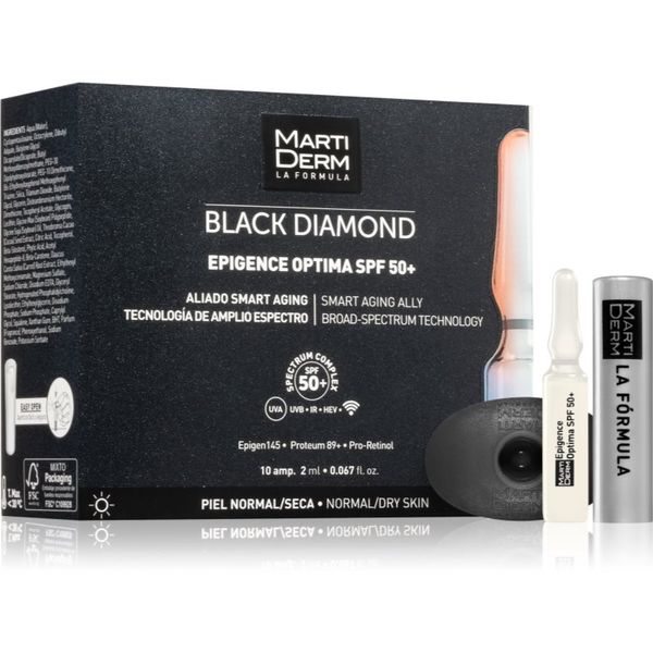 Martiderm MartiDerm Black Diamond Epigence Optima SPF 50+ zaščitni serum v ampulah SPF 50+ 10x2 ml