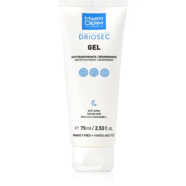 Martiderm MartiDerm Driosec Gel Antitranspirante gel za roke in noge proti čezmernemu znojenju 75 ml