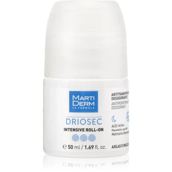 Martiderm MartiDerm Driosec Intensive Roll-On antiperspirant proti prekomernemu potenju 50 ml