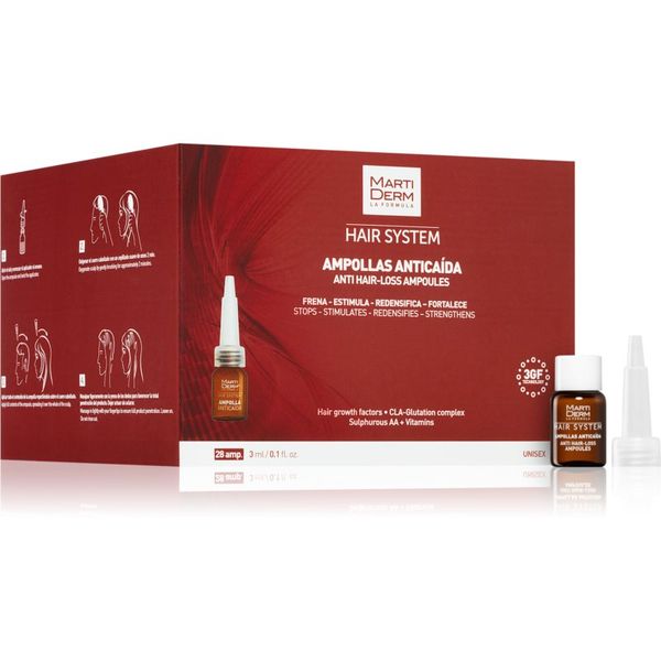 Martiderm MartiDerm Hair System ampule proti izpadanju las 28 kos