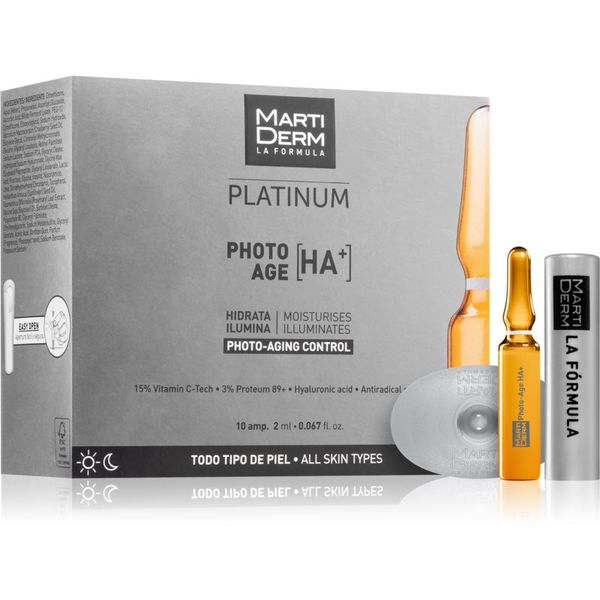 Martiderm MartiDerm Platinum Photo Age HA+ serum proti staranju kože v ampulah z vitaminom C 10x2 ml