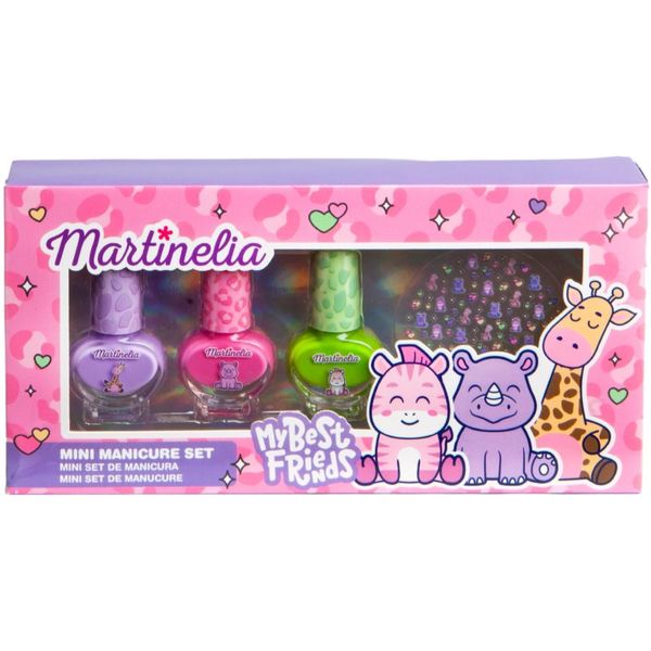 Martinelia Martinelia My Best Friends Nail Polish & Stickers set lakov za nohte za otroke 3x4 ml