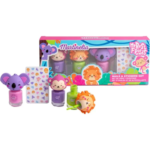 Martinelia Martinelia My Best Friends Nails & Stickers Set set za otroke