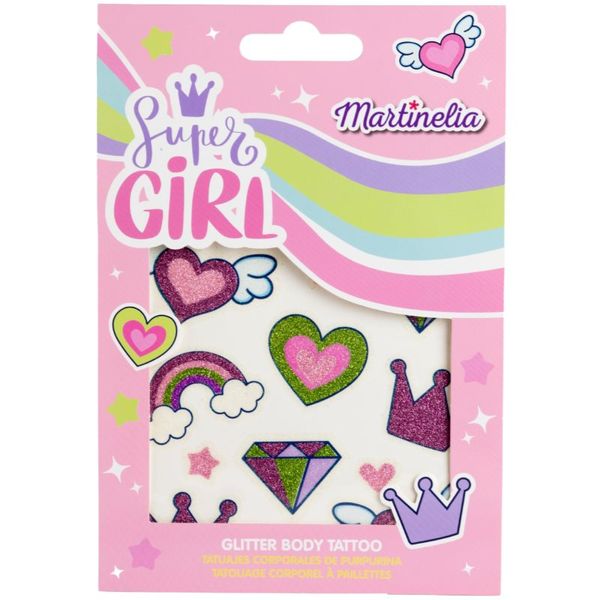 Martinelia Martinelia Super Girl Glitter Body Tatto tetovaža za otroke 1 kos