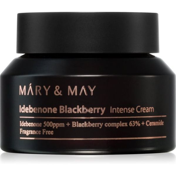 MARY & MAY MARY & MAY Idebenone + Blackberry Complex Intensive Total Care Cream posvetlitvena vlažilna krema proti gubam 70 g