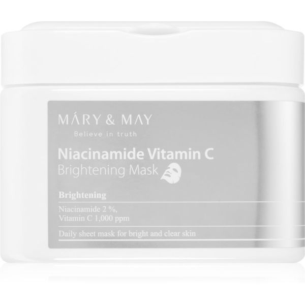 MARY & MAY MARY & MAY Niacinamide Vitamin C Brightening Mask set mask iz platna za osvetlitev kože 30 kos