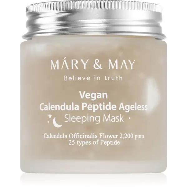 Mary&May Mary&May Calendula Peptide Ageless Sleeping Mask pomirjajoča nočna maska proti gubam 110 g