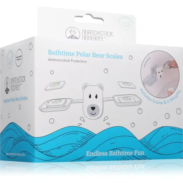 Matchstick Monkey Matchstick Monkey Bathtime Scale Polar Bear igra za uravnoteženje za v kad 12m+ 1 kos