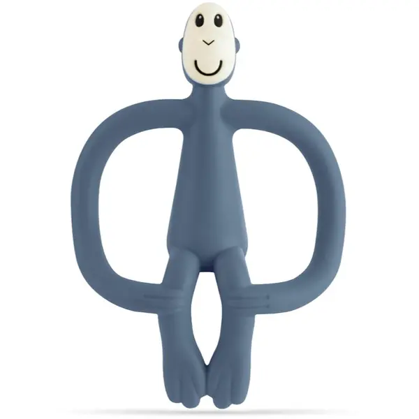 Matchstick Monkey Matchstick Monkey Teething Toy and Gel Applicator grizalo s krtačko 2v1 Airforce Blue 1 kos