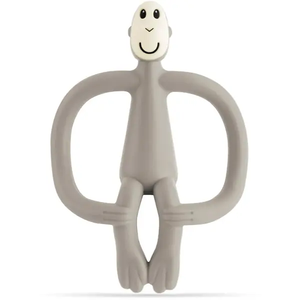 Matchstick Monkey Matchstick Monkey Teething Toy and Gel Applicator grizalo s krtačko 2v1 Grey 1 kos