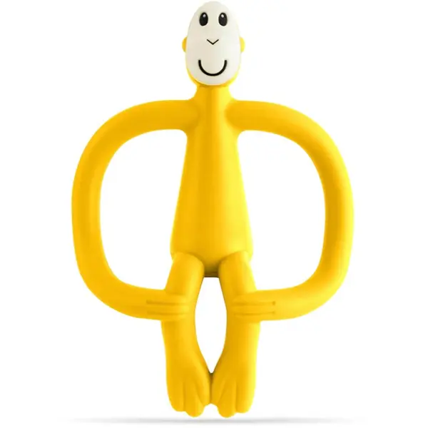 Matchstick Monkey Matchstick Monkey Teething Toy and Gel Applicator grizalo s krtačko 2v1 Yellow 1 kos