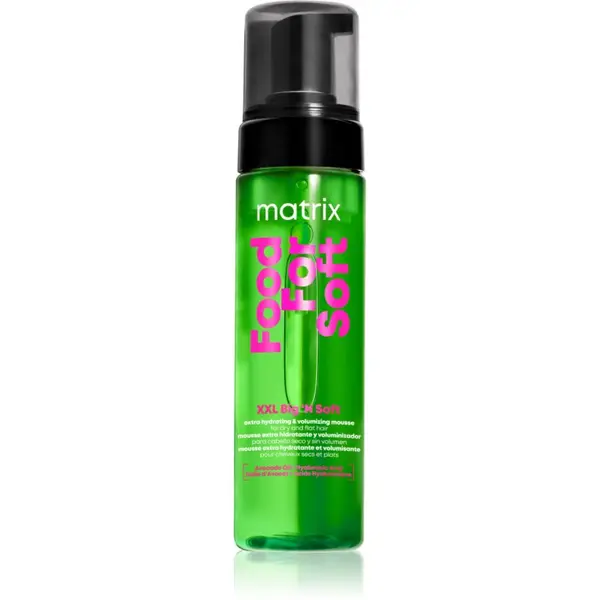 Matrix Matrix Food For Soft XXL Big 'N Soft Extra Volumizing Hydrating Mousse vlažilna pena za ekstra volumen 200 ml