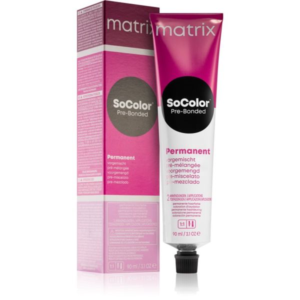 Matrix Matrix SoColor Pre-Bonded Blended permanentna barva za lase odtenek 7Nw Mittelblond Natur Warm 90 ml