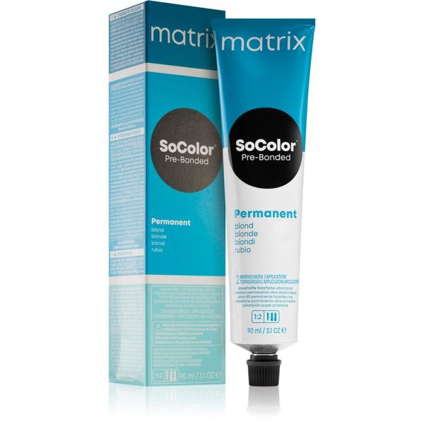 Matrix Matrix SoColor Pre-Bonded Blonde permanentna barva za lase odtenek UL-A+ Ultra Blonde Ash+ 90 ml