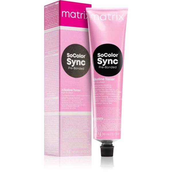 Matrix Matrix SoColor Sync Pre-Bonded Alkaline Toner Full-Bodied alkalni toner za lase odtenek 6A Dunkelblond Asch 90 ml