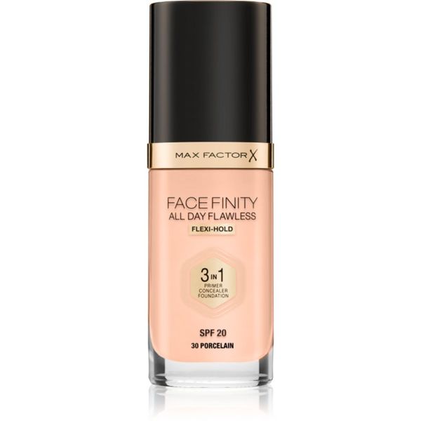 Max Factor Max Factor Facefinity All Day Flawless dolgoobstojen tekoči puder SPF 20 odtenek 30 Porcelain 30 ml