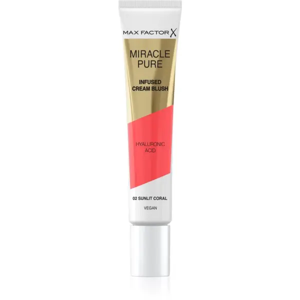 Max Factor Max Factor Miracle Pure kremasto rdečilo odtenek 02 Sunlit Coral 15 ml