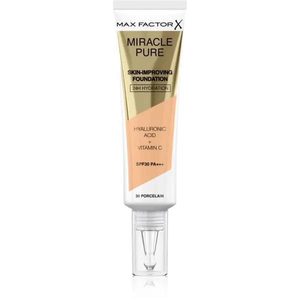 Max Factor Max Factor Miracle Pure Skin dolgoobstojen tekoči puder SPF 30 odtenek 30 Porcelain 30 ml