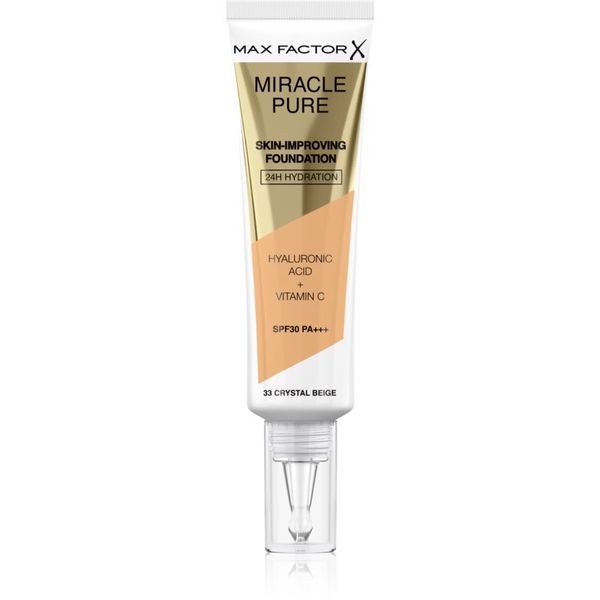 Max Factor Max Factor Miracle Pure Skin dolgoobstojen tekoči puder SPF 30 odtenek 33 Crystal Beige 30 ml